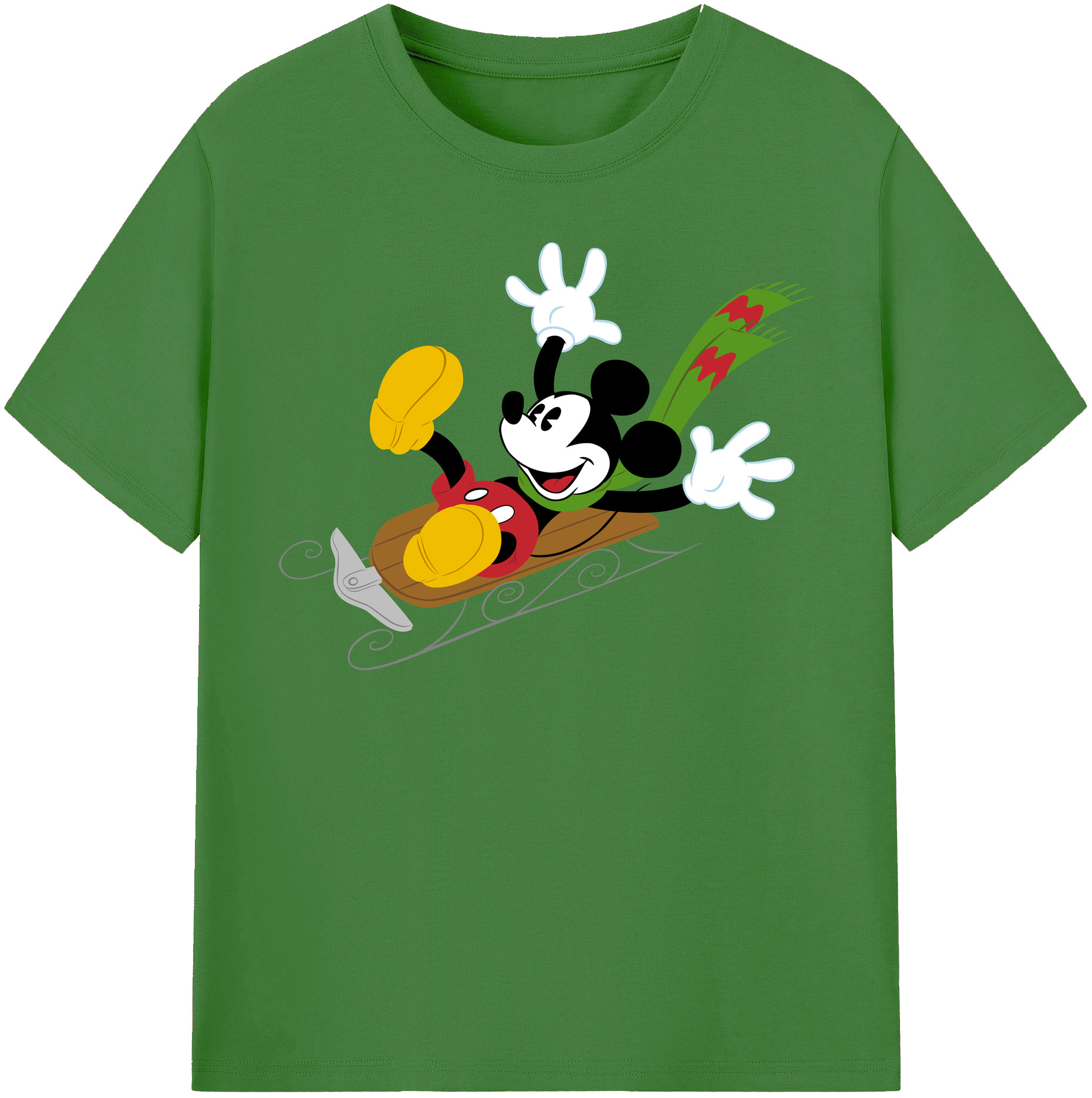 （画像用） ミッキーマウス Mickey Mouse レディースカジュアルプリントTシャツ（綿100％）